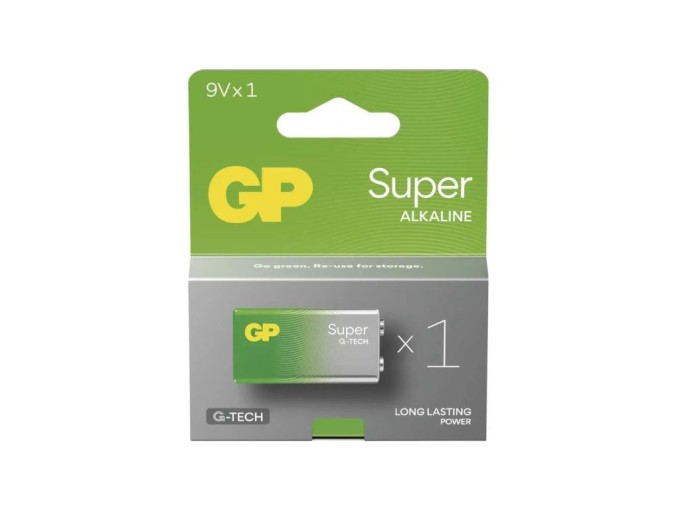 9V Alkalická Batéria GP Super 6F22 / 6LR61