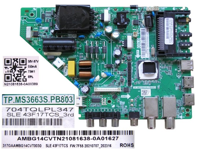 LCD modul základná doska Sencor SLE43F17TCS TP.MS3663S.PB803