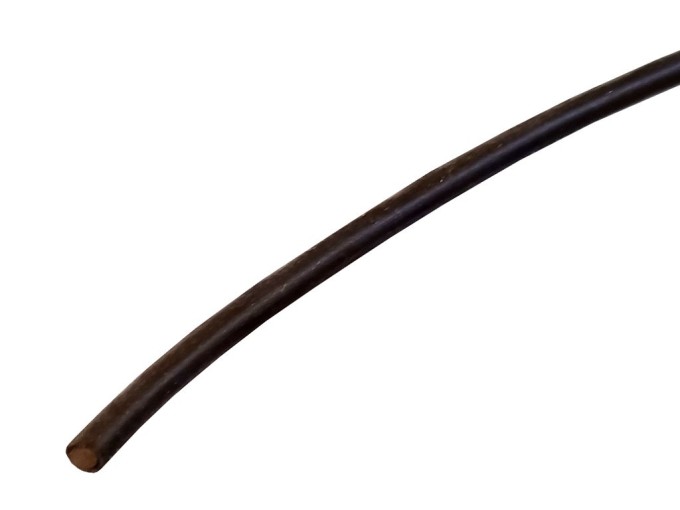 Silikónová bužírka priemer 1,5 x 0,4 mm, čierna, metráž