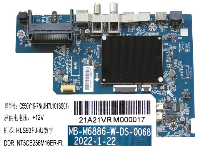 LCD modul základná doska Changhong Chiq U55G7LX MB-M6886-W-DS-0068