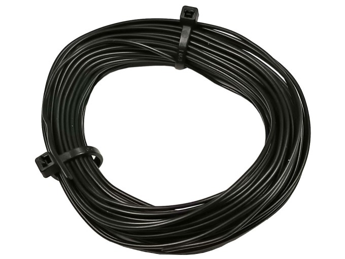 Drôt medený 0.5 mm s PVC izoláciou, čierny, 10m