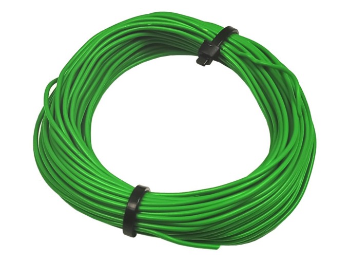 Drôt Cu 0.5 mm s PVC izoláciou, zelený, 10m