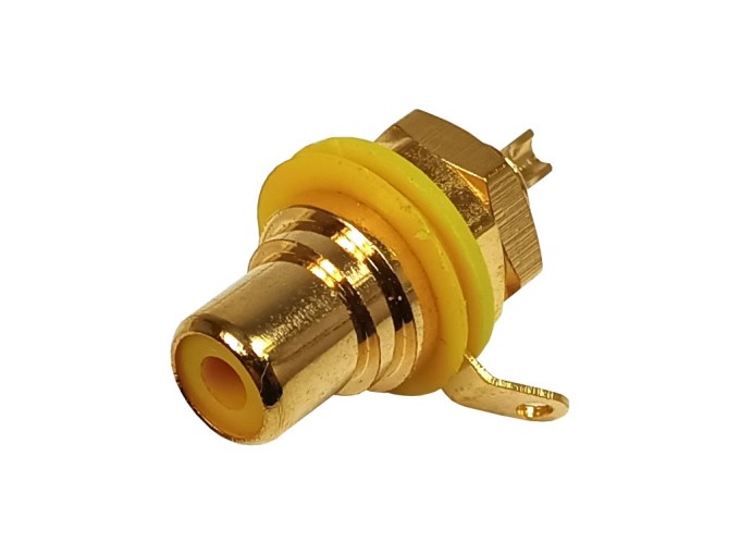 CINCH Konektor Panelová Zásuvka Zlacená