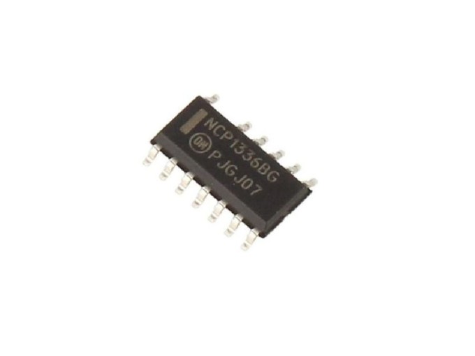 NCP1336BDR2G - AC/DC spínač, PWM regulátor, SOIC-14