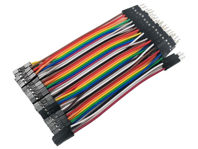 Dupont prepojovacie vodiče 40 pin, 10 cm, samec - samica
