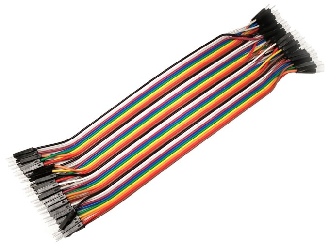 Dupont prepojovacie vodiče 40 pin, 20 cm, samec - samec