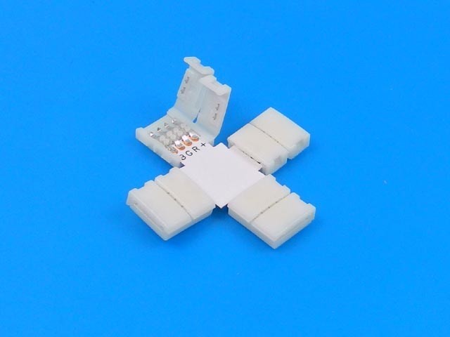 LED spojka X RGB pre pásy 10mm