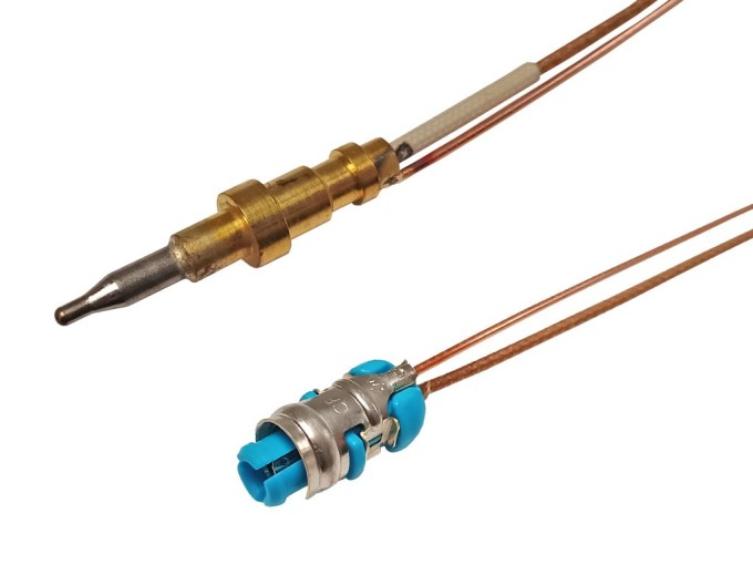 Termočlánok a termo-spínač pre plynové varné dosky Whirlpool/Indesit 481010565791, C00311038 - 520mm