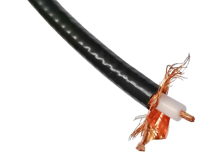 Koaxiálny kábel AIRCELL 7, 50 Ohm, čierny, metráž