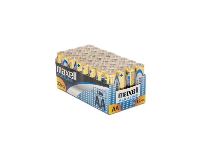 Maxell Alkaline AA Batérie LR06 - Balenie 32 ks