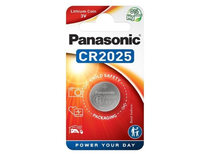 Lítiová batéria Panasonic CR2025 3V 165mAh