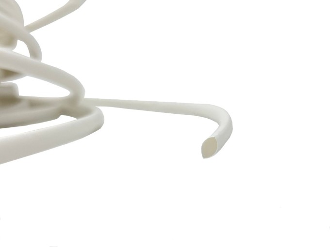 Zmršťovacia bužírka biela 4/2 mm - teplom zmrštiteľná trubica 2:1