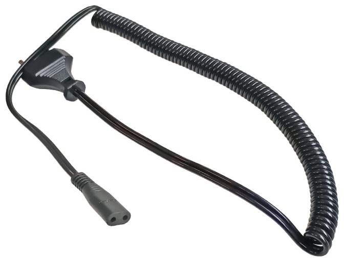 Napájací kábel k holiacim strojčekom Braun a Philips, 1.8m čierny