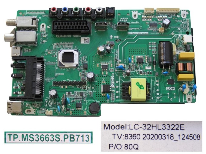 LCD modul základná doska Sencor SLE3226TCS TP.MS3663S.PB818
