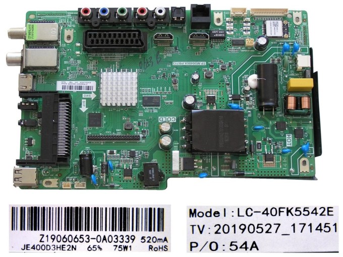 LCD modul základná doska EBT66099833 pre LED TV LG 49UM7400PLB