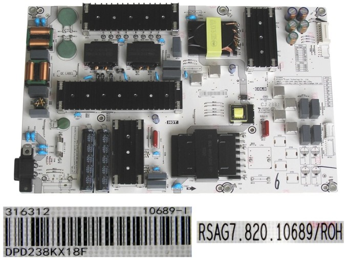 LCD modul zdroj Hisense 75A7KQ - SMPS power unit RSAG7.820.10689/ROH