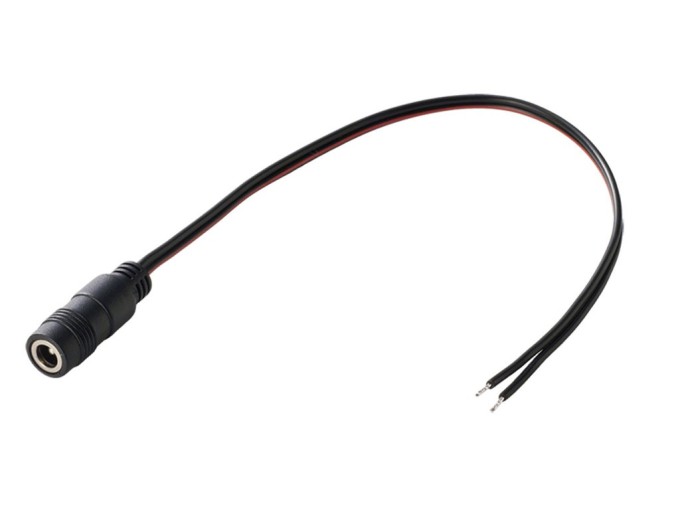 Napájací predlžovací kábel 0.2m s konektorom 5.5x2.1mm