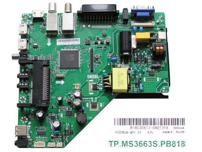Základná doska AKAI AKTV3213 TS - LCD modul 50040366300080 / TP.MS3663S.PB818