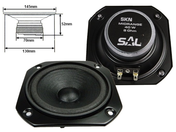 Reproduktor SAL SKN13 8ohm 40W Stredový 13 cm