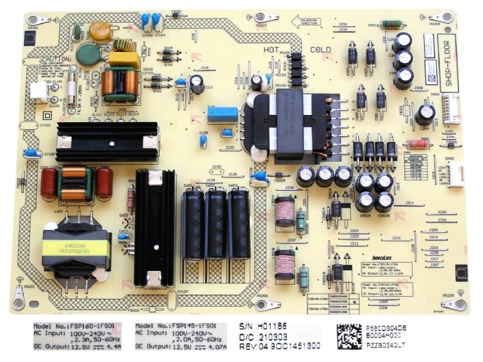 LCD Zdrojová Doska P580D304DB / FSP145-1FS01 / FSP160-1FS01 pre Panasonic