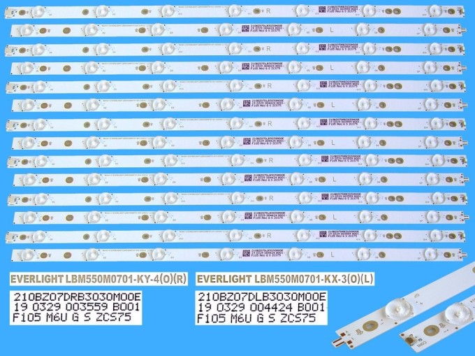 LED podsvit súprava Philips 705TLB55B3030M00E pre 55" panely