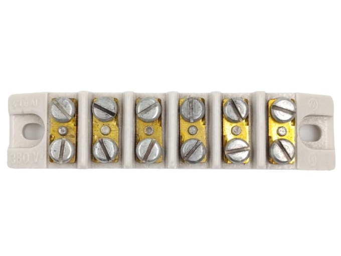 Keramická svorkovnica 105 x 24 x 20 mm - 8 pólov