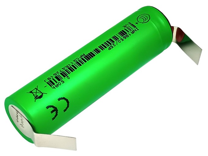 Akumulátor Li-Ion 3,6V 2500mAh EVE INR18650-25P s pájacími vývodmi U