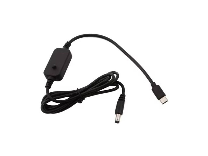 USB-C na DC 5,5x2,1 mm PD trigger kábel s nastaviteľným výstupným napätím