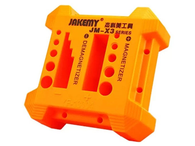 Magnetizér a demagnetizér na skrutkovače a bity JAKEMY JM-X3 5–11 mm