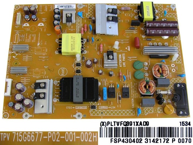 LCD modul zdroj PLTVFQ391XAD9 pre Philips 43PUH4900/88