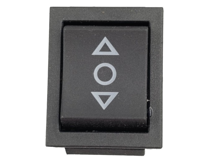 Kolískový spínač s nulovou polohou 30x22 mm 15A 250V