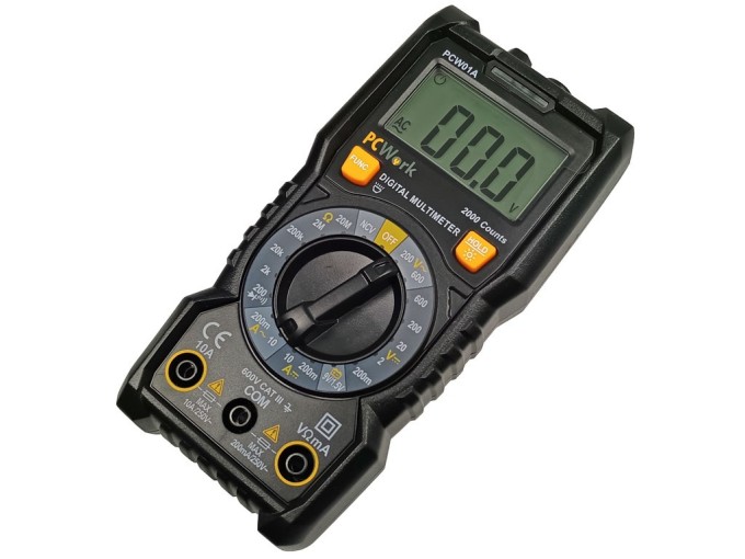 PCW01A digitálny multimeter s manuálnym výberom rozsahov CAT III 600V