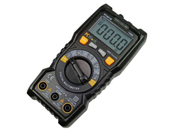 PCW01B digitálny multimetr True RMS s automatickou voľbou rozsahov