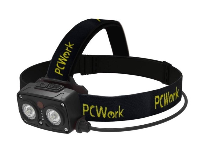 PCWork PCW12G nabíjacia LED čelovka 720 lm s USB-C a pohybovým senzorom