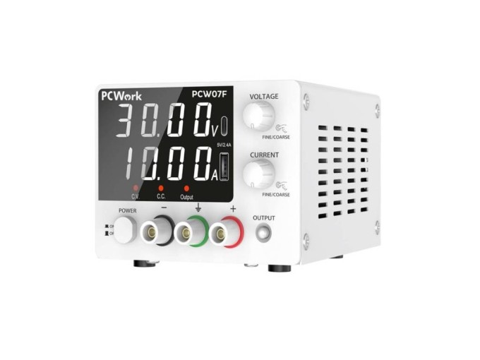 Laboratórny napájací zdroj PCW07F DC 0–30 V / 0–10 A