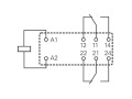 Relé 230V AC DPDT 8A RT424730 TE Connectivity