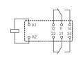 Relé 24V DC 2x250V AC / 8A, 30V DC / 8A RT424024 TE Connectivity