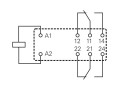 TE Connectivity Relé 6V DC DPDT 8A RT424006