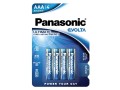 Panasonic EVOLTA AAA Batéria LR03EGE/4BP - Alkalické Batérie 1.5V