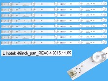 LED podsvit pre LCD TV Panasonic 49", 8 pásikov 510mm DLED TOTAL ARRAY L Inotek
