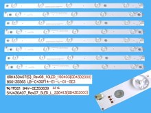 Sada LED podsvietenia 855mm pre TV ChangHong a Hitachi - 8 kusov