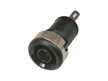 Panelová zdierka 10A - čierna BC-124/B