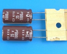 Kondenzátor elektrolytický 1000uF/25V 105°C Nippon KYA