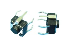 Mikrotlačítko 6x6mm s výškou 5mm a zemniacim vývodom PTS645