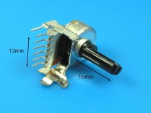 Potenciometer stereo otočný 20kΩ A č.14 s odbočkami pre loudness