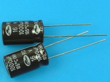 Kondenzátor elektrolytický 1000uF/16V 105°C Samwha RD