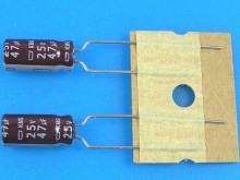 Kondenzátor elektrolytický 47uF/25V 105°C Nippon KMG