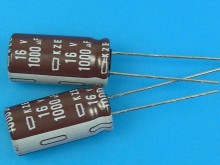 Nippon KZE elektrolytický kondenzátor 1000uF/16V, 105°C, low ESR, high ripple current