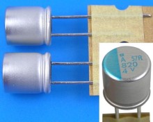 820uF/4V - 105°C Nippon PSA Elektrolytický Polymerový Kondenzátor