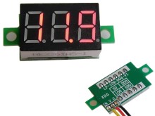 Digitálne panelové meradlo napätia 0 - 100V s LED displejom